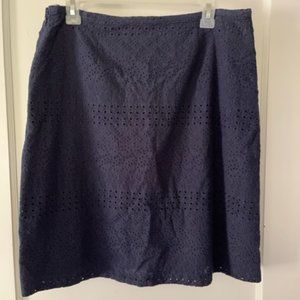 LLBean navy skirt, size 8